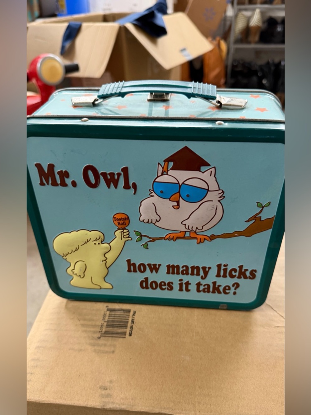 Teal Vintage-Style Bird Lunchbox - How Many Licks Design